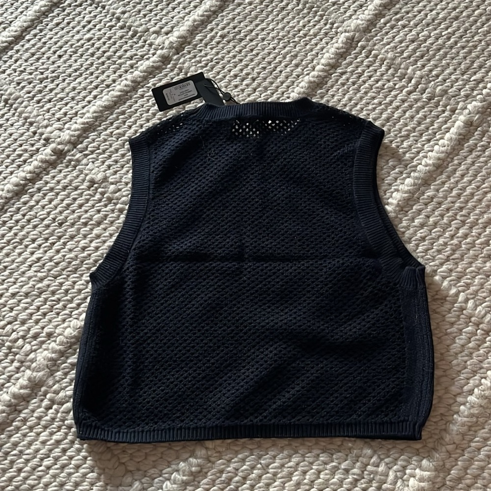 NWT! RAG & BONE Carson pointelle-knit cotton and cashmere-blend vest - Picture 6 of 6